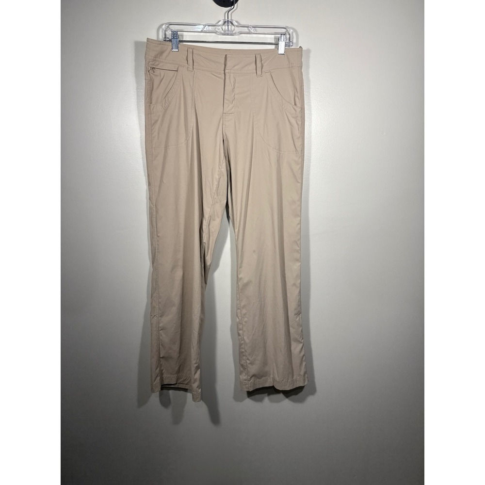 Lucy‎ Activewear Khaki Travel Hiking Pants Size Medium Zip Pocket Drawstring